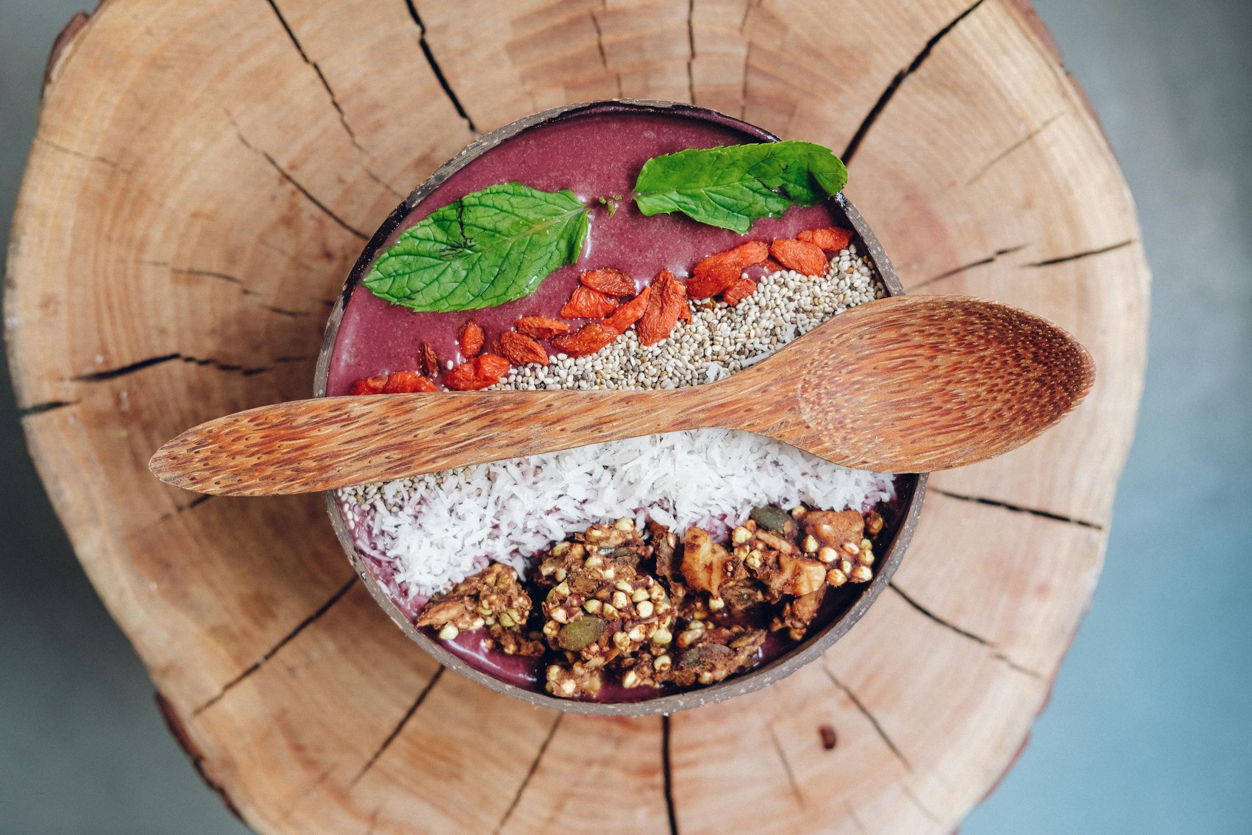 Wooden Scoop on Bowl